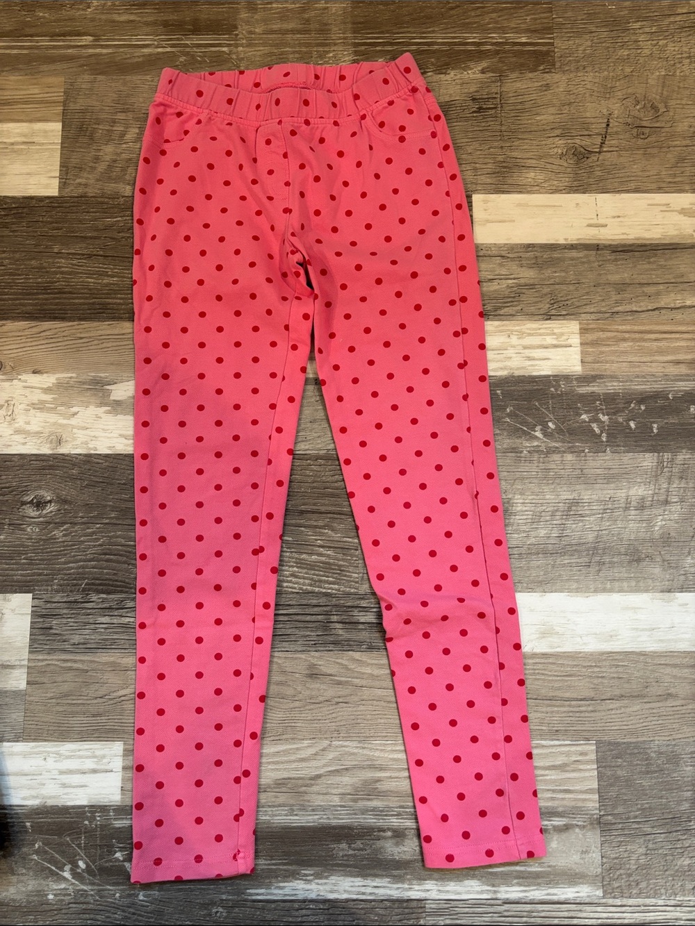 Hanna Andersson Bundle Gray long sleeves, pink polka dot leggings and joggers - Picture 4 of 9